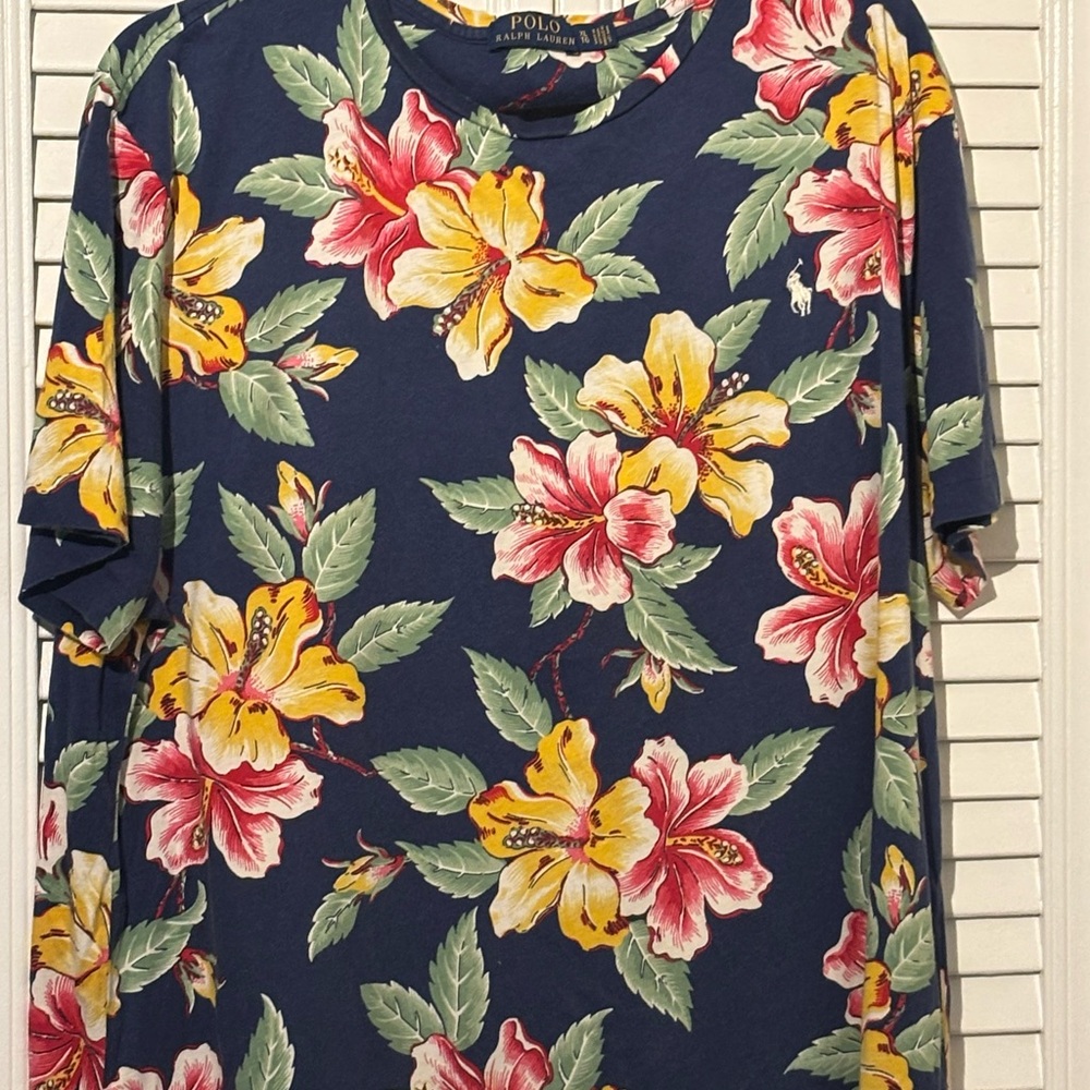 Polo Ralph Lauren Floral Short Sleeve Tee - Navy, Yellow, Red